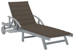 Brązowy leżak ogrodowy - Irvine
