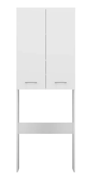 Biała szafka nad pralkę z półkami - Nemer