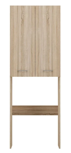 Minimalistyczna szafka nad pralkę dąb sonoma - Nemer