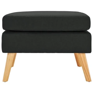 Czarna pufa podnóżek do salonu i sypialni - Swees