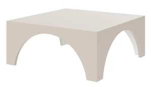 Nowoczesna kwadratowa ława w kolorze cappucino - Ebexo