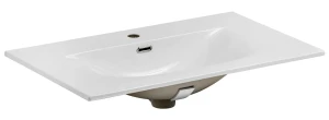 Biała ceramiczna umywalka meblowa - Kenet 80 cm