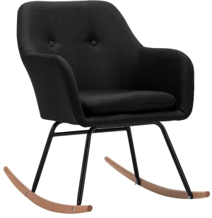 Czarny nowoczesny fotel bujany – Wacio