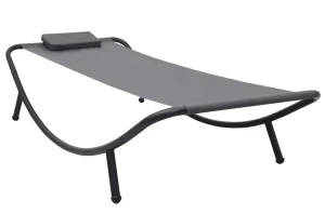 Szary pojedynczy leżak na balkon - Wintex 4X
