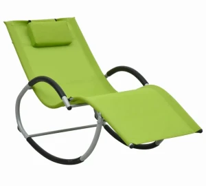 Zielony bujany leżak ogrodowy - Robzen