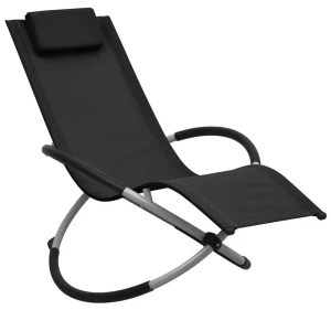 Czarny nowoczesny leżak dziecięcy - Efred