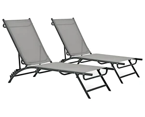 Zestaw dwóch leżaków ogrodowych - Zygo