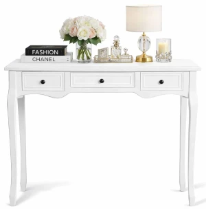 Biała konsola z 3 szufladami - Fattuto
