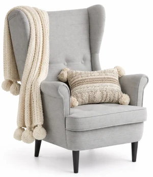 Skandynawski stylowy fotel uszak Asal 2X - 38 kolorów