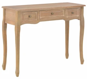 Brązowy stolik z szufladami - Fattuto