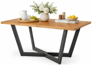 Dębowy stół industrialny do salonu - Divon 2X