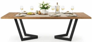 Dębowy stół industrialny do kuchni i jadalni XL - Divon 3X