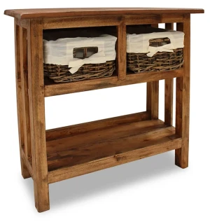 Drewniana konsola z koszami - Ragis