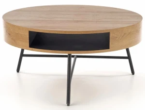 Okrągły stolik kawowy złoty dąb - Artos