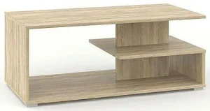 Prostokątna ława z półką dąb sonoma - Namza