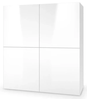 Nowoczesna komoda Vitoria 2X - biały połysk