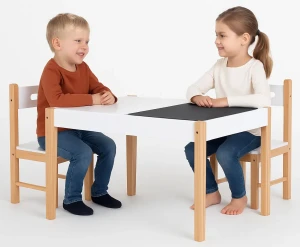 Biały stolik z krzesełkami dla dzieci - Meloru