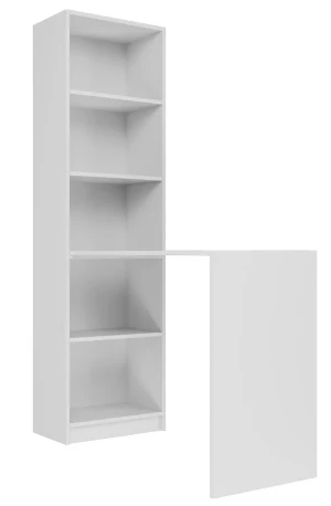 Białe biurko z regałem na książki - Limes