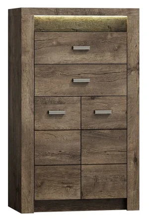 Komoda wysoka jesion ciemny - Filin 7X