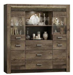 Witryna z szufladami  jesion ciemny - Filin 22X