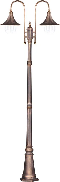 Czarno-złota wysoka lampa ogrodowa stojąca - S313-Cardan