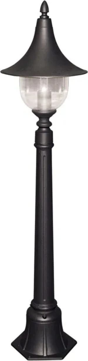 Czarna klasyczna stojąca lampa ogrodowa słupek - S314-Cardan