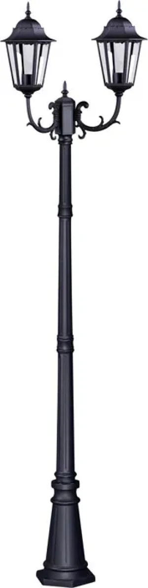 Czarna klasyczna stojąca lampa ogrodowa retro - S350-Nelmi