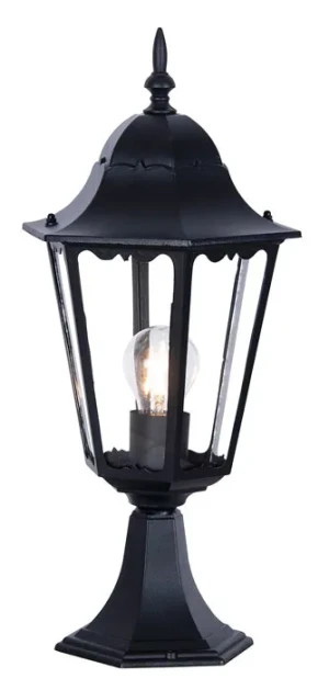 Czarna niska lampa ogrodowa stojąca - S352-Nelmi