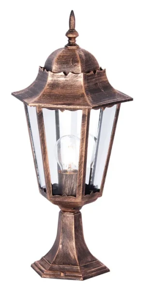 Czarno-złota niska lampa do ogrodu retro - S352-Nelmi