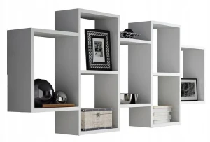 Biała modułowa półka ścienna - Fremont 3X