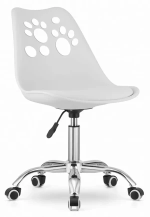 Biały dziecięcy fotel obrotowy - Selva