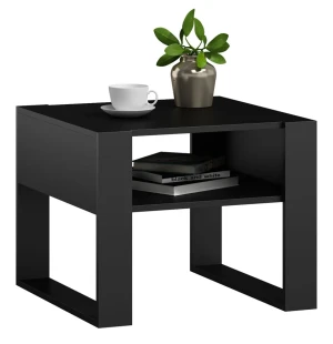 Czarna kwadratowa ława kawowa - Martela