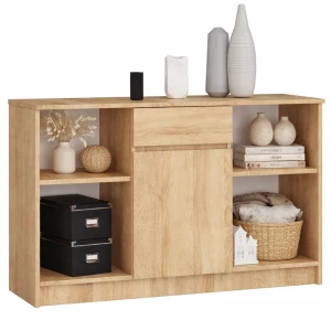 Skandynawska komoda z szufladą dąb sonoma - Bereno 3X