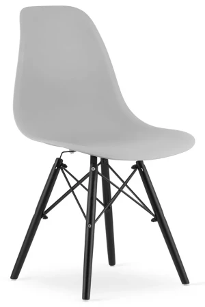Komplet szarych krzeseł minimalistycznych 4 szt.  - Sopi 3S