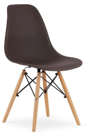 Brązowe minimalistyczne krzesła 4szt. - Sopi 4S