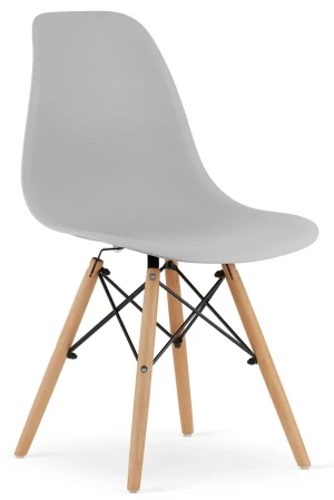 Zestaw szarych krzeseł profilowanych 4szt. - Sopi 4S