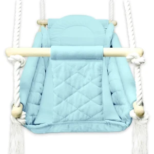 Niebieska trzypoziomowa huśtawka dziecięca - Nazar