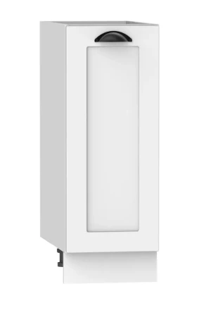 Biała szafka kuchenna dolna z półkami - Algare 6X 30 cm