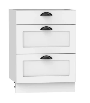 Dolna szafka kuchenna z szufladami biała - Algare 13X 60 cm