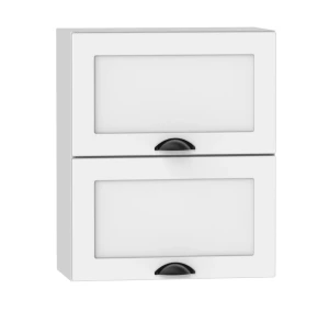 Górna szafka kuchenna z podwójnym frontem biała - Algare 36X 60 cm