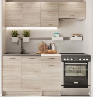 Mały zestaw szafek kuchennych 5 sztuk dąb sonoma - Sevito