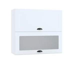 Biała szafka kuchenna z podwójnym frontem - Algare 48X 80 cm