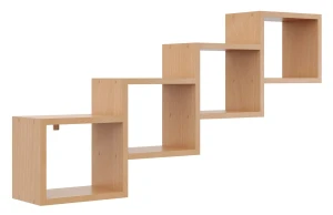 Nowoczesna półka ścienna na książki buk - Megi