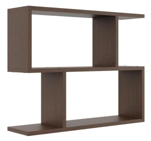 Minimalistyczna ciekawa półka wisząca w kolorze wenge - Keller