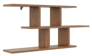 Nowoczesny regał na ścianę w kolorze orzech - Sonelo