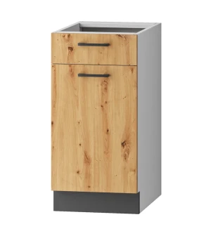 Dolna szafka kuchenna z szufladą dąb artisan - Dantis 6X 40 cm