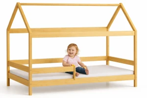 Drewniane łóżko skandynawskie, sosna - Cubis 3X 200x90 cm