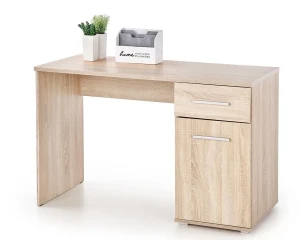 Skandynawskie biurko z szufladą i szafką dąb sonoma 120 cm - Kaloe