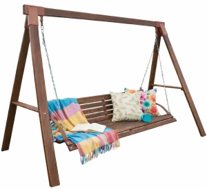 Ogrodowa huśtawka drewniana 160 cm - Kaori 3X