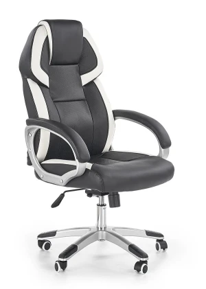 Fotel obrotowy Loma - czarno - biały